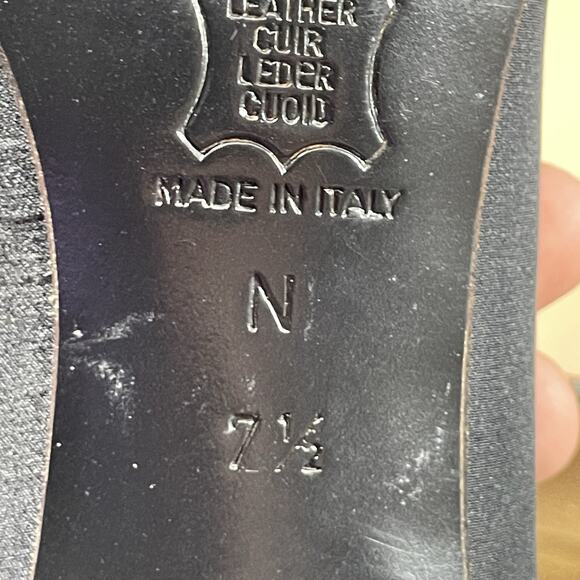 Vintage Yves Saint Laurent Women’s Size 7.5 N Black Suede Shoes Heels Pumps GUC - Picture 7 of 7